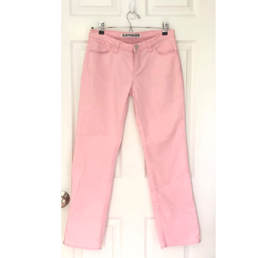 EXPRESS Precision Fit Pink Jeans